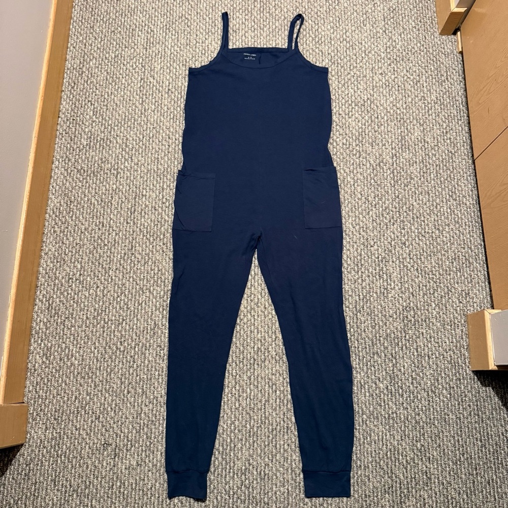 Paper Label Nicola Playsuit jumpsuit Pima cotton navy